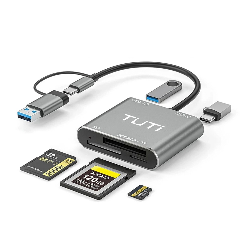 TUTI  5 in 2 Card Reader+Hub
